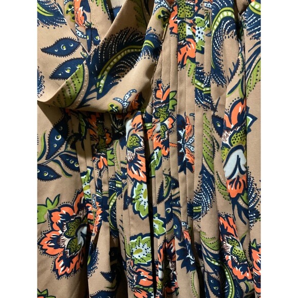 Lands End Top Womens Size 18 Floral Botanical Boho Blouse Size 18 - Picture 4 of 7